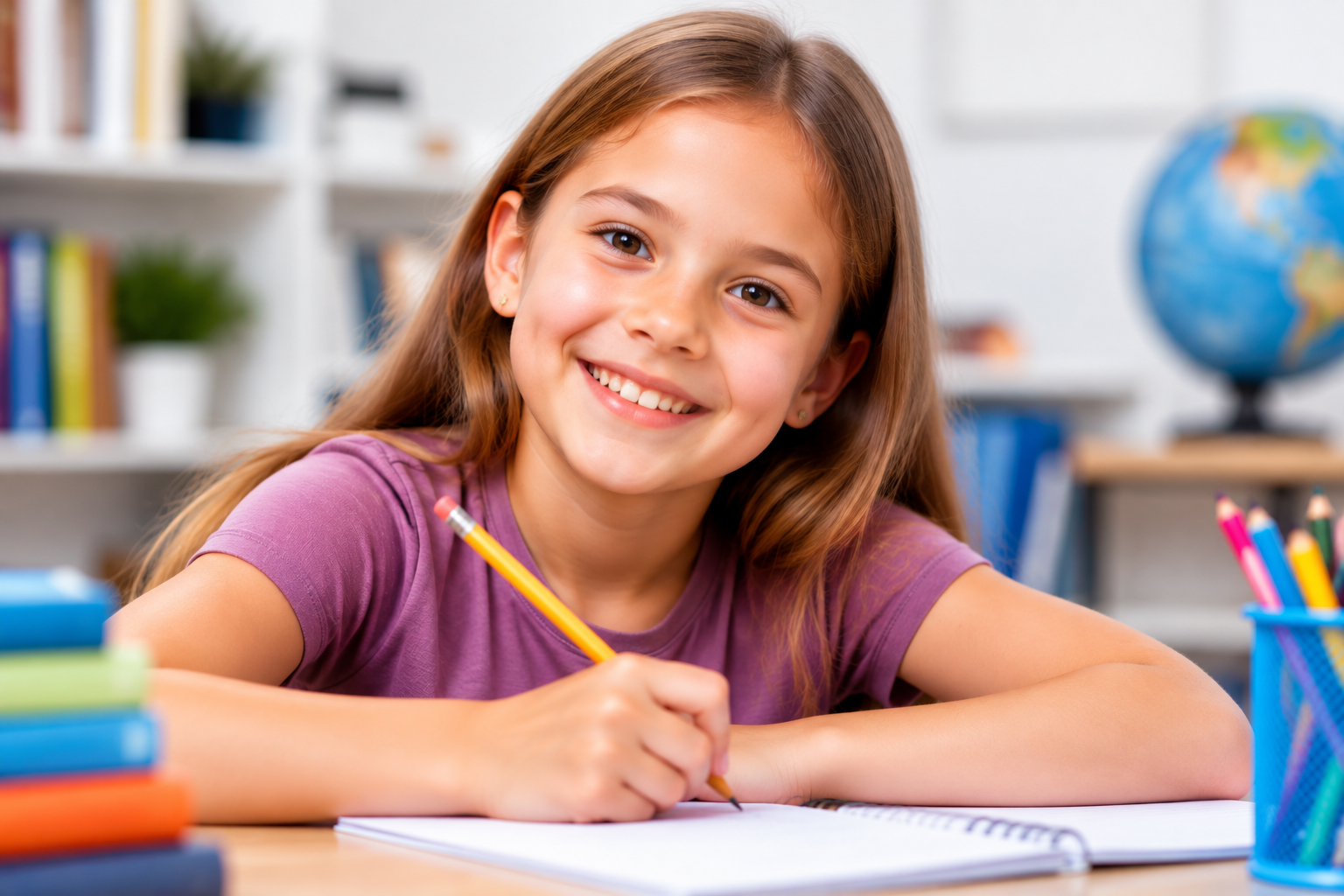 Niña en etapa escolar